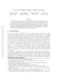 Geometric Biplane Graphs I: Maximal Graphs ∗