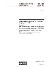 Part 13:SQL Routines and Types Using the Java™ Programming Language