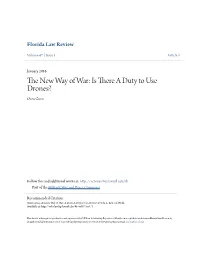 The New Way of War: Is There a Duty to Use Drones?, 67 Fla