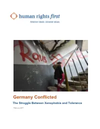 Germany Conflicted the Struggle Between Xenophobia and Tolerance