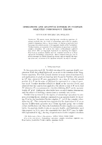 Operations and Quantum Doubles in Complex Oriented Cohomology Theory