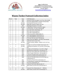 Wayne Tucker Postcard Collection Index