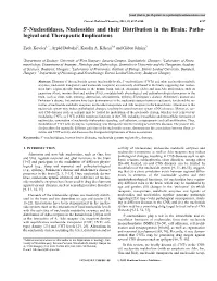 5'-Nucleotidases, Nucleosides and Their Distribution in the Brain: Patho- Logical and Therapeutic Implications