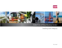 Global Code of Ethical Business Conduct Leading with Integrity
