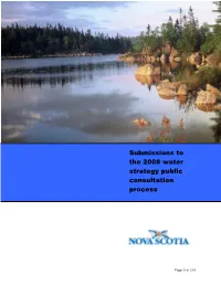 Public Consultation Submissions