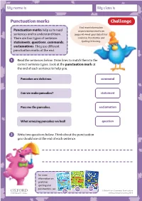 Punctuation Marks Challenge
