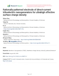 Rationally Patterned Electrode of Direct-Current Triboelectric Nanogenerators for Ultrahigh Effective Surface Charge Density