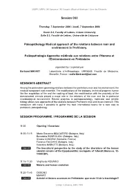 Session C60 Paleopathology Medical Approach of the Relations Between