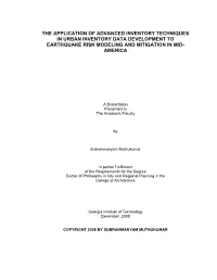The Application of Advanced Inventory Techniques in Urban Inventory Data Development to Earthquake Risk Modeling and Mitigation in Mid- America