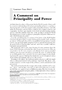 A Comment on Principality and Power