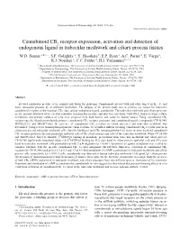 Cannabinoid CB Receptor Expression, Activation and Detection of Endogenous Ligand in Trabecular Meshwork and Ciliary Process