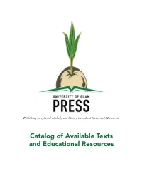 Catalog of Available Texts and Educational