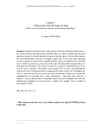 Chapter 7 Child Poverty and Well-Being in China in the Era of Economic Reforms and External Opening *