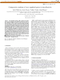 Comparative Analysis of Iron Regulated Genes in Mycobacteria