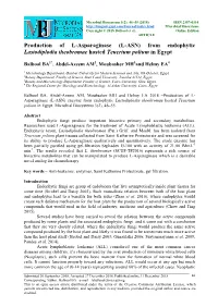 From Endophytic Lasiodiplodia Theobromae Hosted Teucrium Polium in Egypt