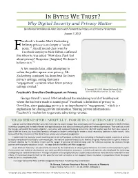 IN BYTES WE TRUST? Why Digital Security and Privacy Matter by Michael Mckibben & Allen Stern with Forward by Professor of History Hy Berman August 7, 2012