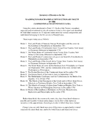 Inventory of Resources for the WASHINGTON-ROCHAMBEAU