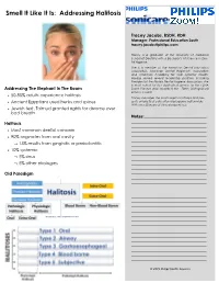 Smell It Like It Is: Addressing Halitosis