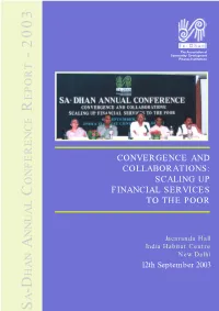 Convergence and Collaborations: Scaling up Financial Services to the Poor