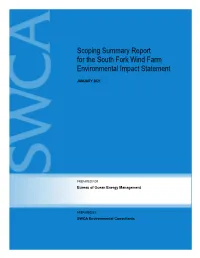 Scoping Summary Report for the South Fork Wind Farm Environmental Impact Statement