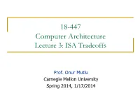 18-741 Advanced Computer Architecture Lecture 1: Intro And