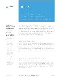 Area 1 Security & Palo Alto Networks Solution Brief