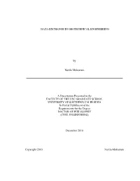 DATA EXCHANGE in GEOTECHNICAL ENGINEERING by Nazila Mokarram a Dissertation Presented to the FACULTY of the USC GRADUATE SCHOOL