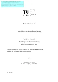 Foundations for Music-Based Games