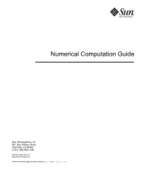 Numerical Computation Guide