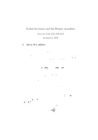 Radial Functions and the Fourier Transform
