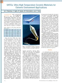 Ultra-High Temperature Ceramic Materials for Extreme Environment Applications by E