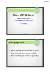 Basics of HTML Canvas