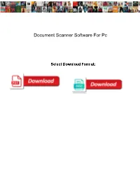 Document Scanner Software for Pc