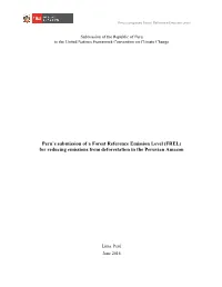 FREL) for Reducing Emissions from Deforestation in the Peruvian Amazon