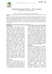 Unusual Wormian Bones at Pterion – Three Case Reports. Hussain Saheb S*, Haseena S, Prasanna L C