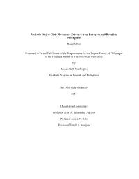 Variable Object Clitic Placement: Evidence from European and Brazilian Portuguese