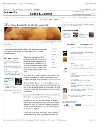 A Far-Flung Possibility for the Origin of Life - Nytimes.Com 9/20/13 10:59 AM