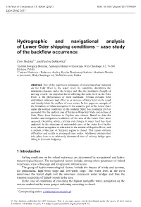 Hydrographic and Navigational Analysis of Lower Oder Shipping Conditions – Case Study of the Backflow Occurrence