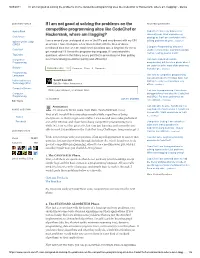 If I Am Not Good at Solving the Problems on the Competitive Programming Sites Like Codechef Or Hackerrank, Where Am I Lagging? - Quora