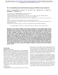 In Vivo Multi-Dimensional Information-Keeping in Halobacterium Salinarum