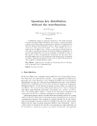 Quantum Key Distribution Without the Wavefunction