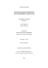 Rules and Routines in Organizations and the Management of Safety Rules