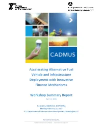 Accelerating Alternative Fuel Vehicle and Infrastructure Deployment with Innovative Finance Mechanisms