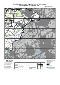 Definitive Map of Public Rights of Way for Oxfordshire Relevant Date: 21 February 2006