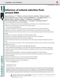 Inference of Natural Selection from Ancient DNA