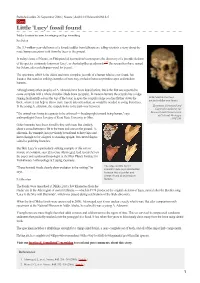 'Lucy' Fossil Found