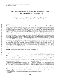 Neuroimaging Radiological Interpretation System for Acute Traumatic Brain Injury