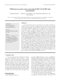 PMSE Long Term Observations Using Superdarn SANAE HF Radar Measurements