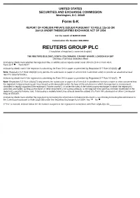 REUTERS GROUP PLC (Translation of Registrant’S Name Into English)