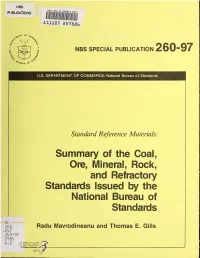 Standard Reference Materials